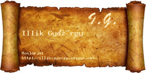 Illik György névjegykártya